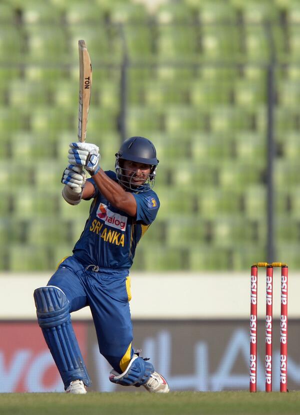 ICC's tweet photo. Kumar Sangakkara scored 76 as @OfficialSLC beats @ACBofficials by 129 runs in #AsiaCup #AfgvSL http://t.co/xbZHf3SWLZ