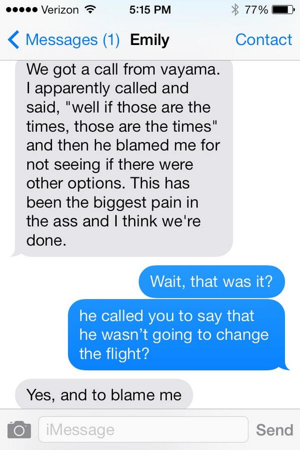 MAphibal's tweet image. .@vayama @EmilySchuster7 Real nice way to handle customer issues, Vayama. Blame the customer for your mistakes.