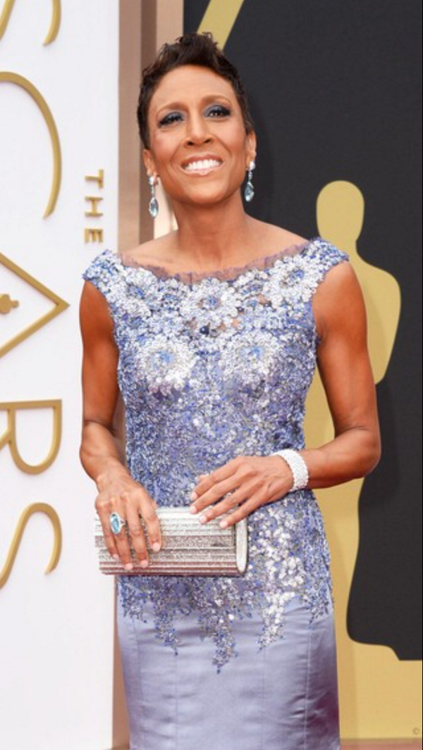 TamsenZ's tweet photo. @RobinRoberts stunning in Tamsen Z Aquamarine Earrings &amp; Ring at the Oscars! #Oscars2014 #NYC #springiscoming #rare http://t.co/rrP4knlzih