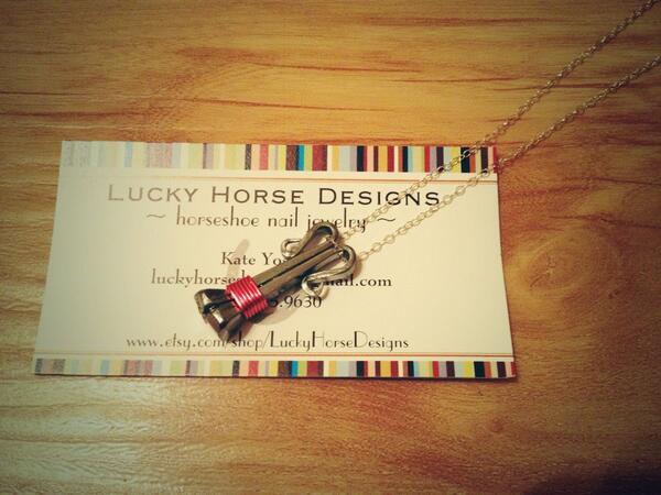 thevelvetrider's tweet image. Who loved the awesome horseshoe nail jewelry posted today? I think it's the best I've seen! #vrreview