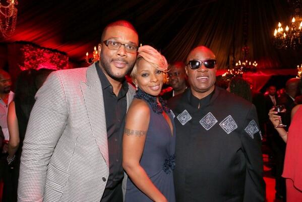 tylerperry's tweet image. @maryjblige threw down at the party. Then Stevie decided to get on the piano &amp;amp; do a few impromptu songs. So amazing.