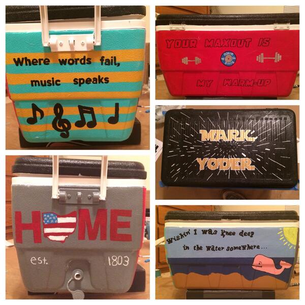 thatGABEguy's tweet image. 72 or so hours later I've finally finished. #coolerpainting #muchwork #verypaint #wow