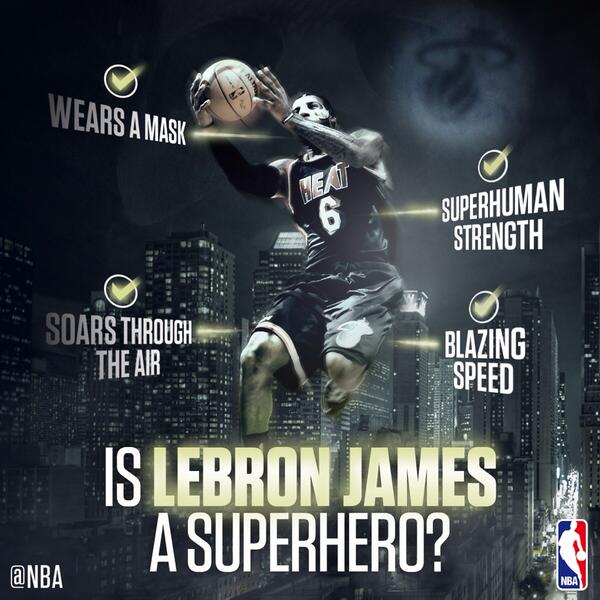 NBA's tweet photo. A new franchise &amp; career-high 61 for @kingjames on 22/33 shooting (8/10 from 3). http://t.co/Q6SkjW6KMa