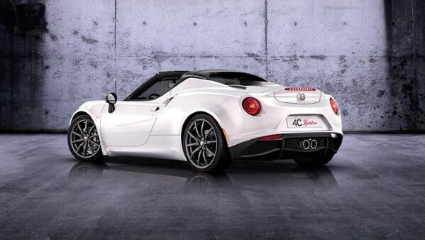 BBC_TopGear's tweet photo. Phwoar: it's the #Alfa 4C Spider. And doesn't it look gorgeous? All the info here: http://t.co/XvsvjB1cuF http://t.co/8KBjOMsbxu