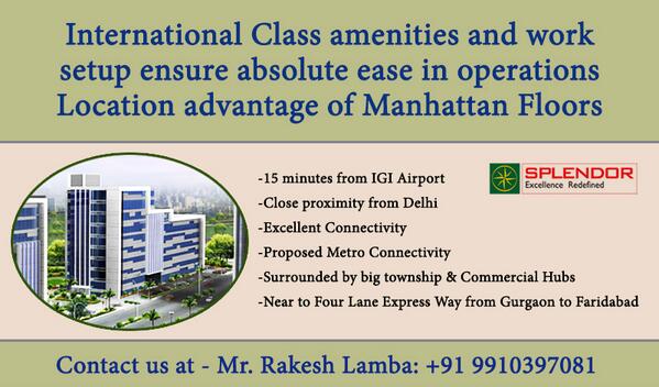 SplendorgNet's tweet photo. Manhattan #Business Floors are strategically located at Golf Course Extension Road, #Gurgaon for your comfort &amp; ease! http://t.co/p9fb3RS2Lr