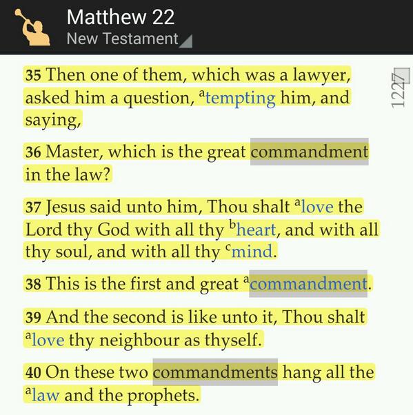Coach_Jaden's tweet image. "On these two commandments hang all the law and the prophets." #Love #GreatestCommandment