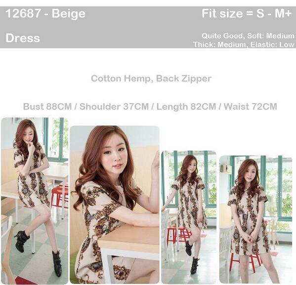 MillyOneOlShop_'s tweet photo. 12687 - beige - Dress, fit to   M   -121.000 @IklanOK http://t.co/x09N94uv1Y
