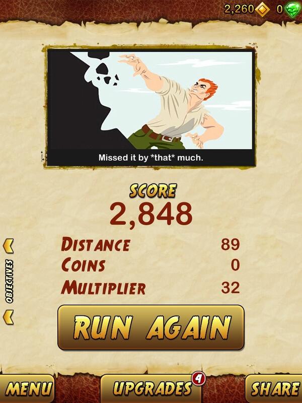 GregoryTForte's tweet photo. I got 2848 points while escaping from a Giant Demon Monkey in Temple Run 2. Beat that! http://t.co/5tGyaNjBxz http://t.co/I8qr8Tp1Zm