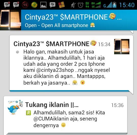TukangIklanin's tweet photo. #TestiKLANdisini dari @cintya23shop | Pake Jasa iklan kami secara BERKALA nih ;) --> http://t.co/znxME96lpC"