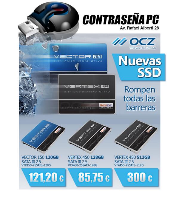 contrapcs's tweet image. NUEVAS SSD DE OCZ Technology A PRECIOS ESPECIALES PARA FANS DE Contraseña Pc. #SSD de @OCZStorage