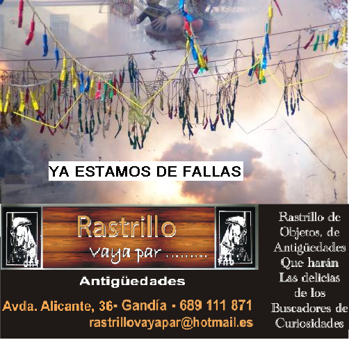 rastrillovayapa's tweet photo. VUESTRO RASTRILLO EN GANDIA YA ESTA DE FALLAS http://t.co/2Y5YVKamXX