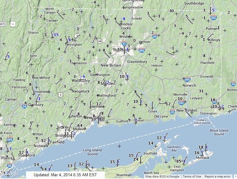 Weather in Connecticut (Bridgeport, New Haven, Hartford institute, metropolis, heat) (CT