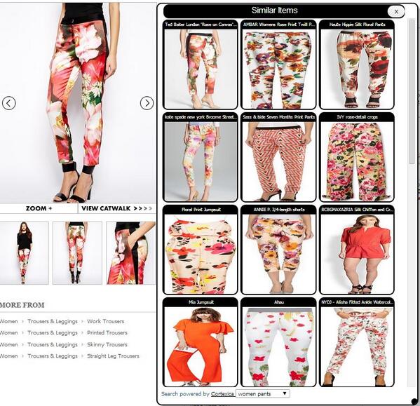 Today is the perfect day for bright floral trousers! I've been lusting over them using Find Similar! #fashiontech
