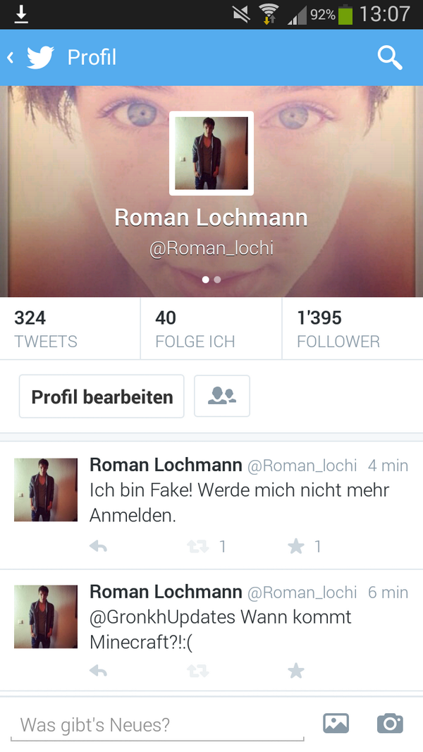 So meine lieben, und schon beweist! Seit wann hat Roman einen Samsung? #BeweisTeil1