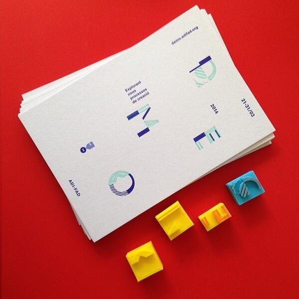 @raquelquela | Ready! — #experimentalprint for #demoadi with #letterpress + #3dprinting ... ift.tt/1hFvwwr