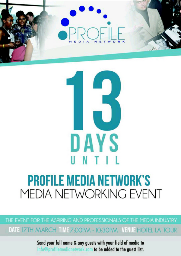 ProfileMNetwork's tweet image. Yes its about that time!

Only 13 Days until @ProfileMNetwork next media networking event.

Monday 17th March
#PMN