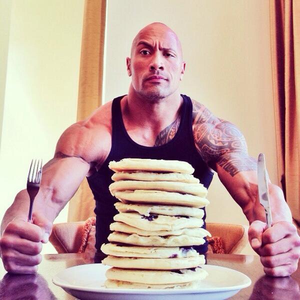 TheRock's tweet image. Hell, I thought every day was National Pancake Day. #Dominator #UncleJemima