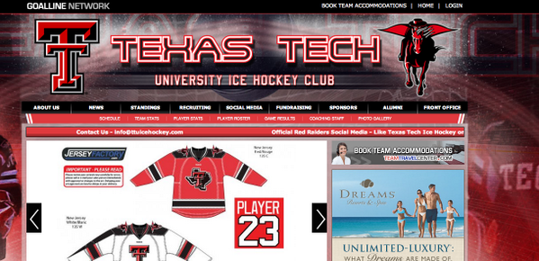 texas tech hockey jersey