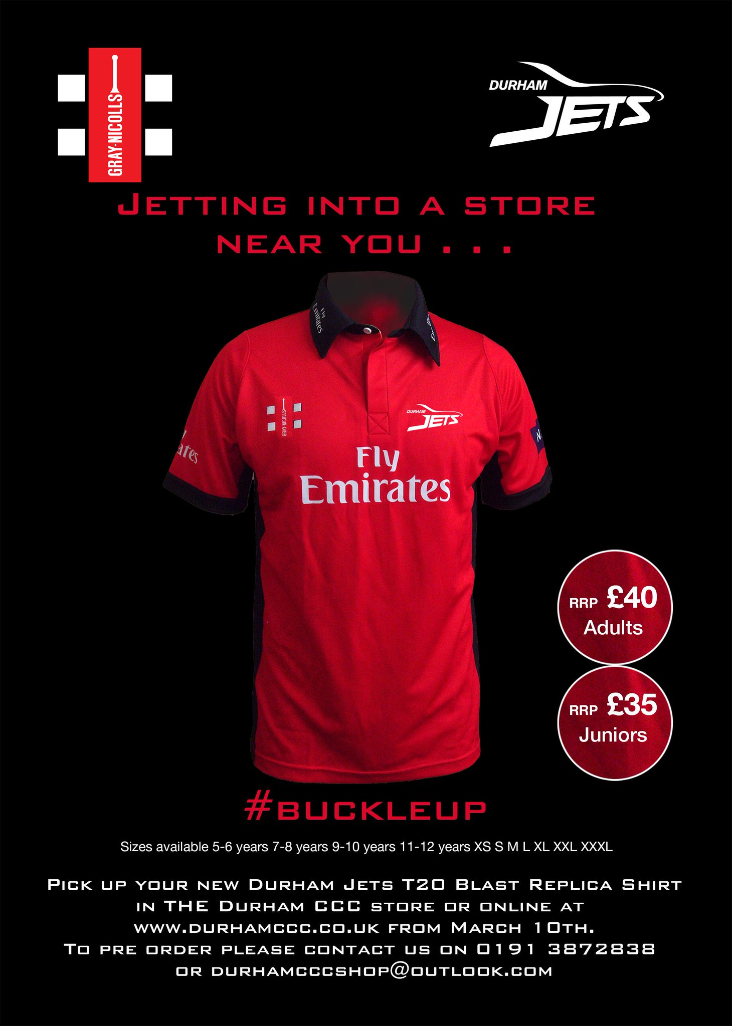 durham cricket shirt