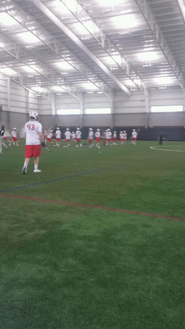 Getting set for another men's lacrosse gaame!