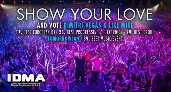 dimitrivegas's tweet photo. Last Chance to Bring out your Vote !
Show your love for us and @tomorrowland and Vote here: http://t.co/y6GgSCK1pn http://t.co/Zr4C4zGYZW