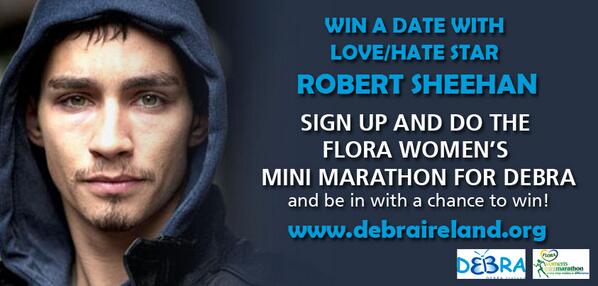 debraireland's tweet photo. Win a dinner date with @RobMSheehan &amp; @BSheehanFitness!Sign up for #TeamDebra in the @FloraWMM http://t.co/WYfAvhBT5r http://t.co/bBOHAXC8Ck