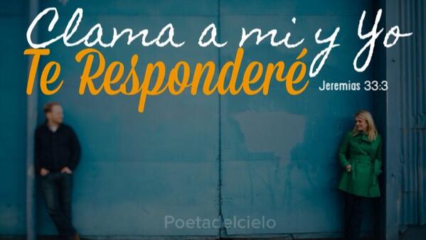 Poetadelciel0's tweet image. Clama a mi y yo te responderé... 
Jeremias 33:3
instagram.com/p/lIIogXlygZ/