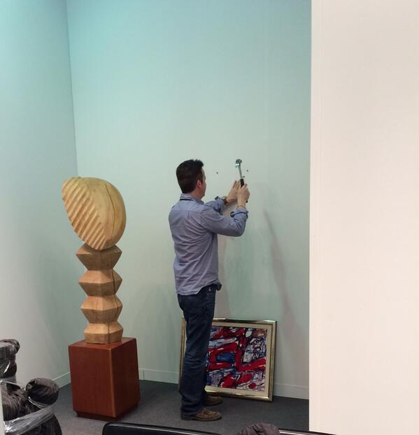 DKleinGallery's tweet photo. Setting up our booth (pier 92 / booth 432) at #TheArmoryShow! 
#fineart #armoryartsweek #dubuffet http://t.co/O56if04hHW