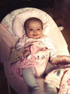 My little happy princess Rhyann all smiles :-)  #meltsmyheart #9weekstoday #youngestdaughter
