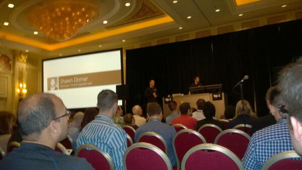 JoinCardinal's tweet photo. The @CardinalNow Microsoft team is well represented at #SPC14! RT @nickjpeterson: @ShawnDomer's turn on stage. http://t.co/ITupMZg2Gy