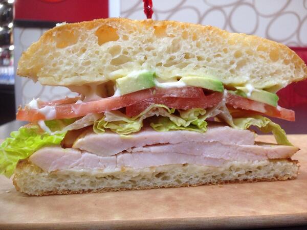 BoozyBurbs's tweet photo. Roasted Turkey hand-carved sandwich at @Schlotzskys_NJ #englewood #scratchbread #foodie #bergencounty http://t.co/2M2vNfadwv