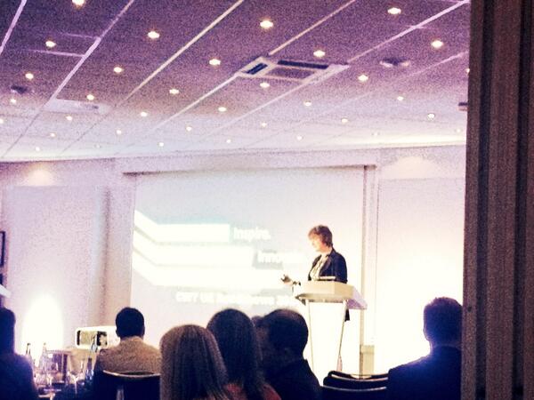 Lyn takes to the stage with a great presentation #edinspire #georgeclooney