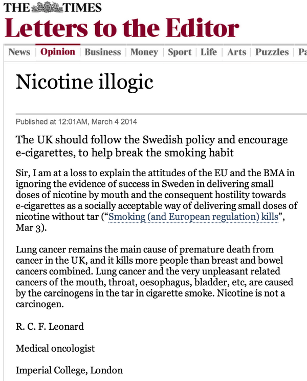 Clive_Bates's tweet photo. Someone alert @martinmckee. This guy must be a Big Tobacco mercenary operating under the deep cover of common sense: http://t.co/GHbkX4pvjX