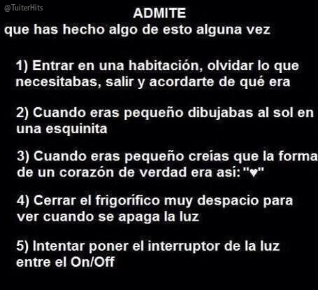 TuiterHits's tweet photo. Lo admito: he hecho todo lo que está en la lista. 
RT Si tú también. http://t.co/mEoFmLXZmA