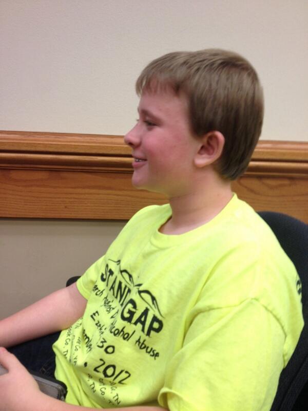 Honored to appear before the crim justice sub-comm on meth issue w/ Stand in the Gap reps and my fav. Son Alex 😄