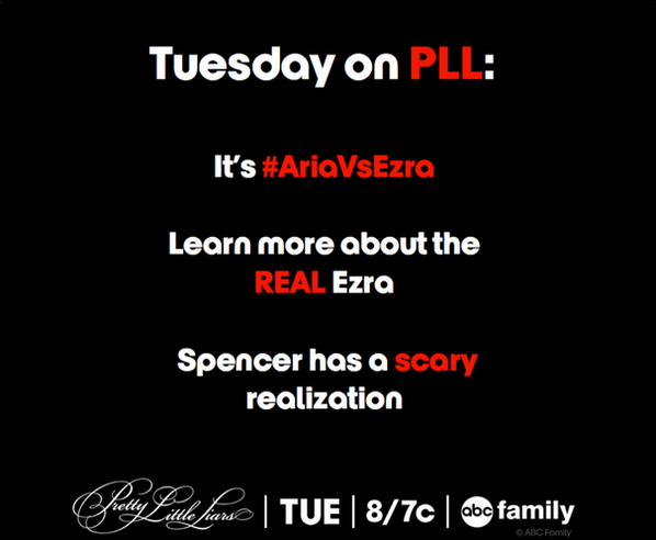 PLLonMax's tweet photo. RT if you can't wait to see #AriaVsEzra tonight at 8/7c on #PLL! http://t.co/cnQIUfqVPE