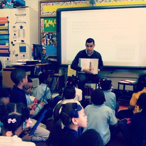 Reading to Washington Elementary Ss during @normandysd African American Read In #normandylearns #normandystrong