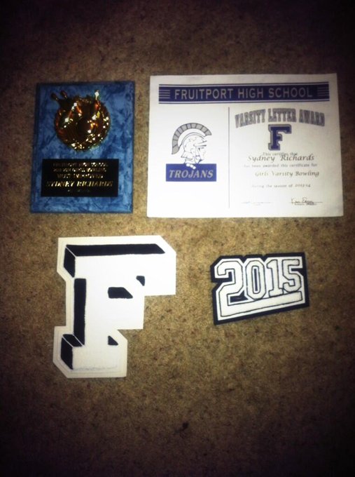 Got my varsity letter, and award 🎳☺️ http://t.co/cFPzuzvjcB<a href="/tag/basketball"class="tags"><span>#basketball</span></a>