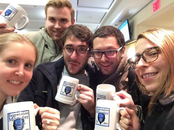 kristasande's tweet photo. Honored our Applied Regression Analysis project on happiness was chosen for a Regression Monster award! #iheartcbs http://t.co/yUzeIi7wd8