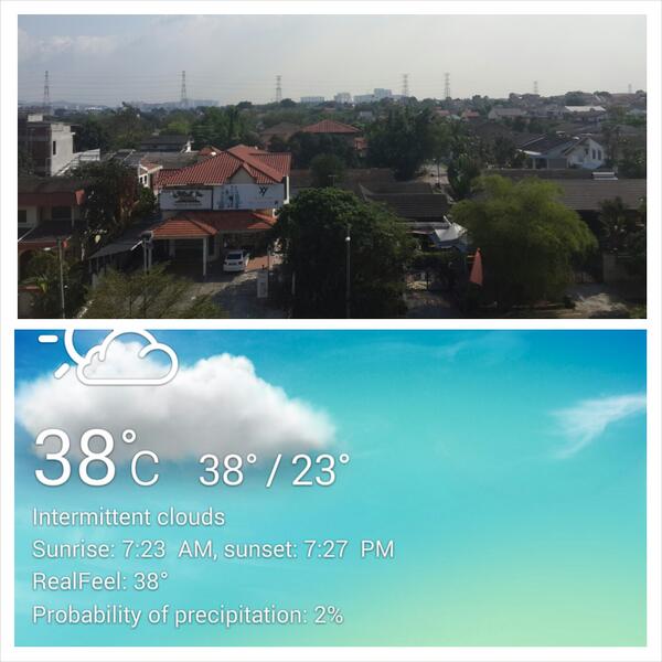 michaelbyz's tweet photo. Freaking 38c today. So hot I could feel my skin burning the moment I stepped out of the office. #pj #malaysia #kl http://t.co/9VaHzU6vwr