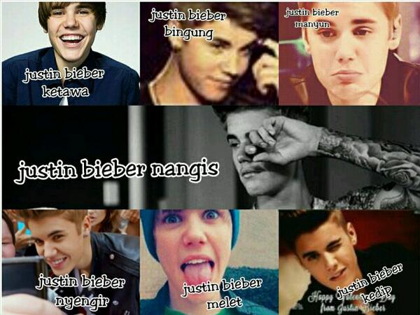 Kemaren, justin bieber nyengir, sekarang justin bieber ketawa. Besok apa lagi?