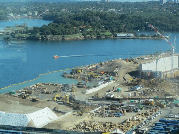The northern cove at #Barangaroo is emerging beautifully and will following the lines of the original foreshore.
