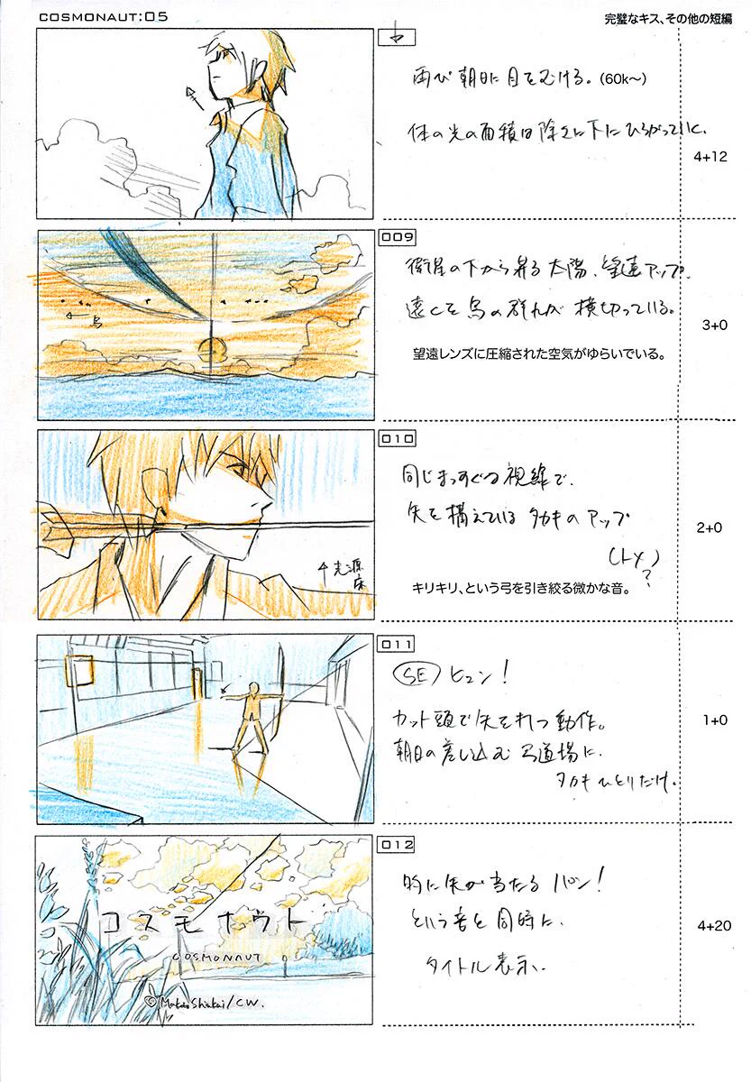 SHINKIRO 作監修正集 絵コンテ レイアウト演出修正集 新海作品PRスタッフ on X: 