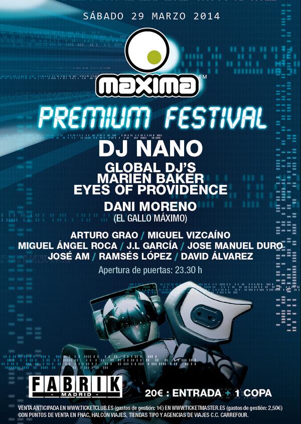 MiguelAngelRoca's tweet image. Empieza la cuenta atrás. Buenos días y feliz miércoles a tod@s! #MaximaPremiumFestival