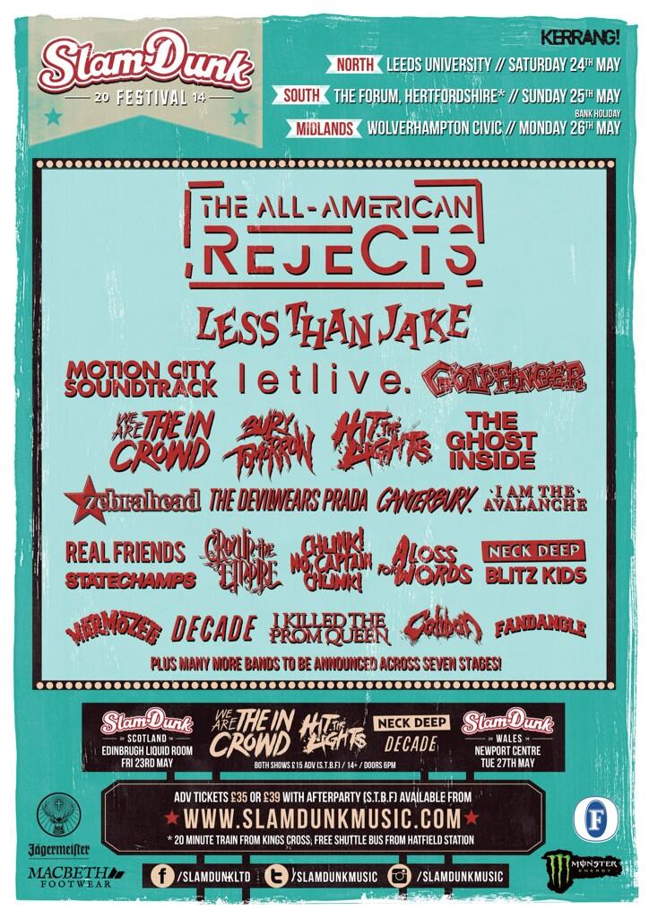 Less Than Jake, Motion City Soundtrack, We Are The In Crowd, more added