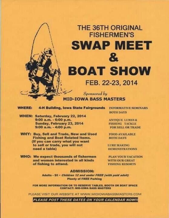 FishForFreedom's tweet image. If you are at the Mid-Iowa Bass Masters Swap Meet &amp;amp; Boat Show look for us. We will be talking Fishing For Freedom