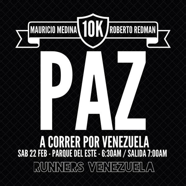 RunnersVzla's tweet photo. Mañana corremos por la #paz pero vestidos de NEGRO. Detalles en nuestro facebook ► http://t.co/Idzh4V8dph http://t.co/N0nfm7nhf6