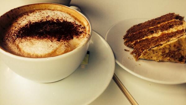 AllergenFreeNI's tweet photo. Afternoon gluten free walnut cake and coffee treat @RobinsonCleaver #Perfect #GF http://t.co/FWn4ycbgG5