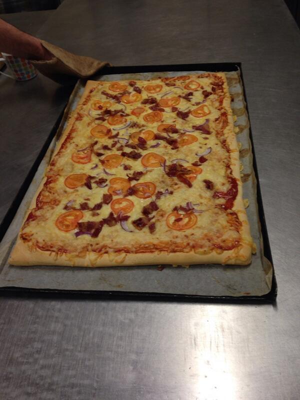 Giant pizza time #hungry