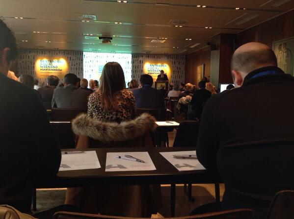 Participando en el #SantanderSW esperando aprender nuevas estrategias en Social Media y Marketing Digital